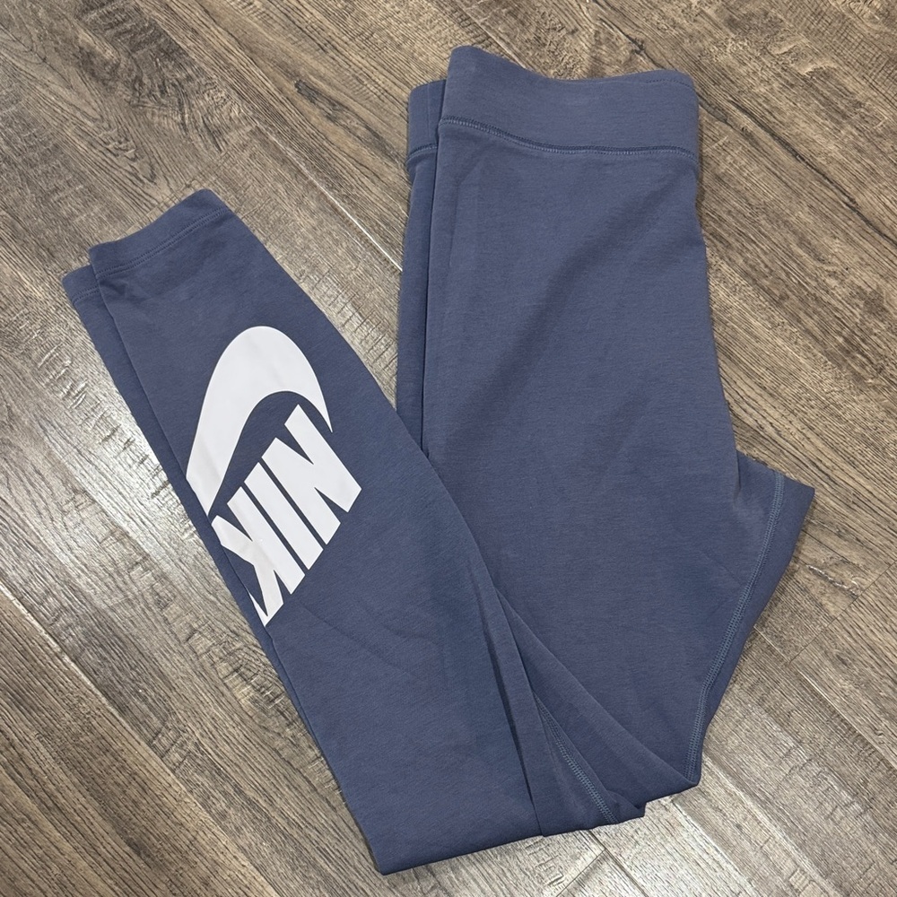 Nike Leggings Women’s Small Blue Logo Athletic Yoga Pants M